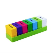7 Day 28 Compartments Pill Cases Four-a-Day Weekly Pill Organizer Cases Pill Box (Green)